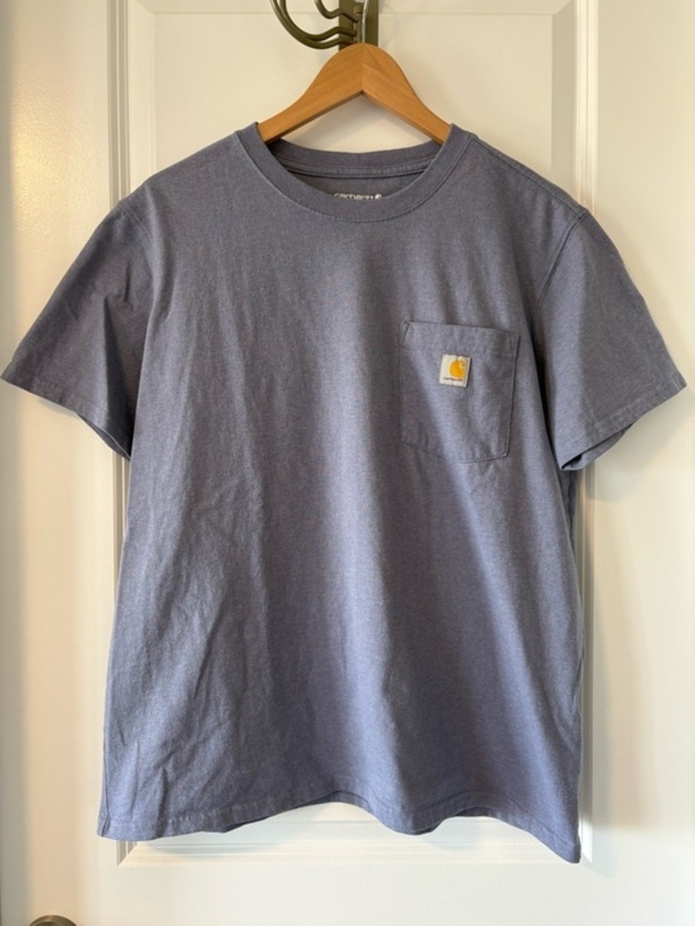 Carhartt Pocket Tee Periwinkle Blue Loose Fit Youth L 12-14